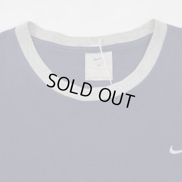 画像3: 90-00's NIKE ロゴ刺繍 トリムTシャツ "MADE IN USA" (3)