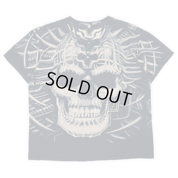 画像1: 00's LIQUID BLUE オールオーバープリントTシャツ "SKULL" (1)