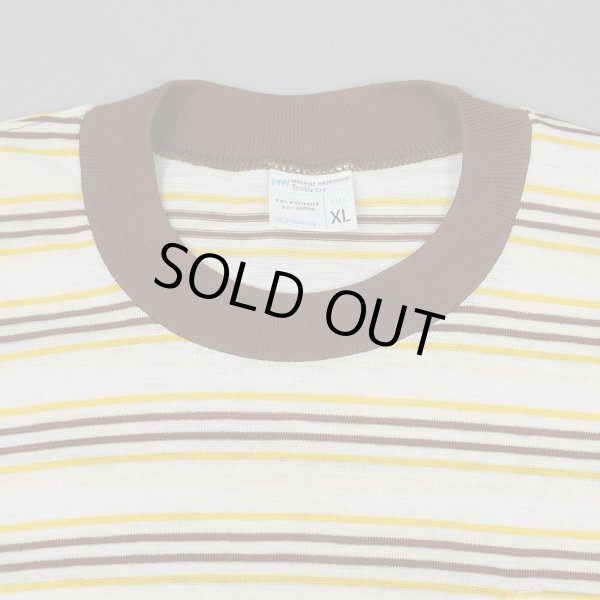 画像3: 70's JC Penney マルチボーダー ポケットTシャツ "DEADSTOCK" (3)