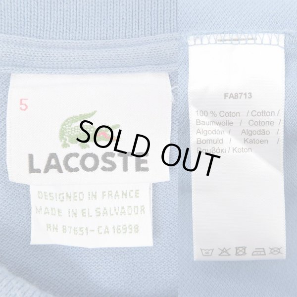 画像2: 00's LACOSTE ポロシャツ "DESIGNED IN FRANCE / BLUE GRAY" (2)
