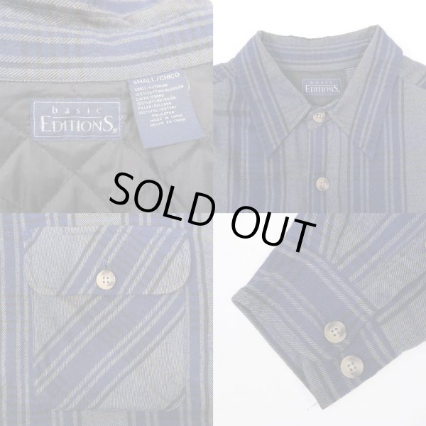 画像3: 90's BASIC EDITIONS キルティングライナー ネルシャツ (3)