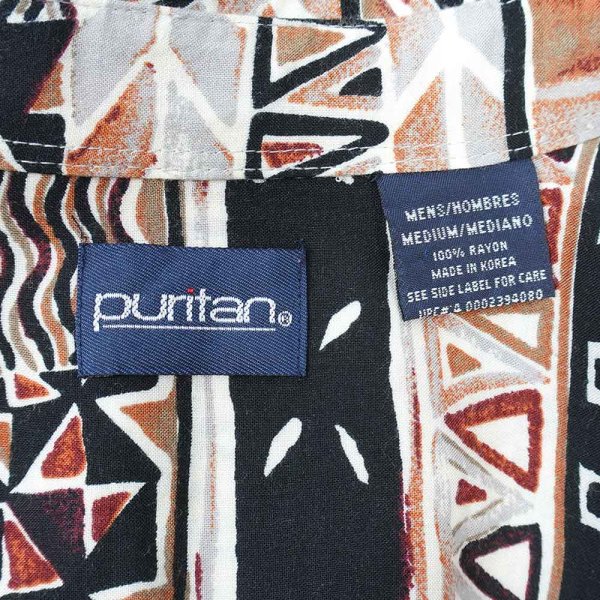 90's Puritan S/S 総柄 レーヨンシャツmtp03262401259404