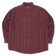画像1: Late 90's ST JHON'S BAY ヘビーネルシャツ "Black×Red Plaid" (1)