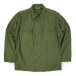 画像1: Early 60's US.ARMY コットンサテン ユーティリティーシャツ "1st後期 / DEADSTOCK" (1)