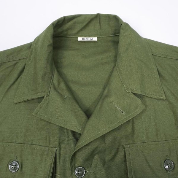 画像4: Early 60's US.ARMY コットンサテン ユーティリティーシャツ "1st後期 / DEADSTOCK" (4)