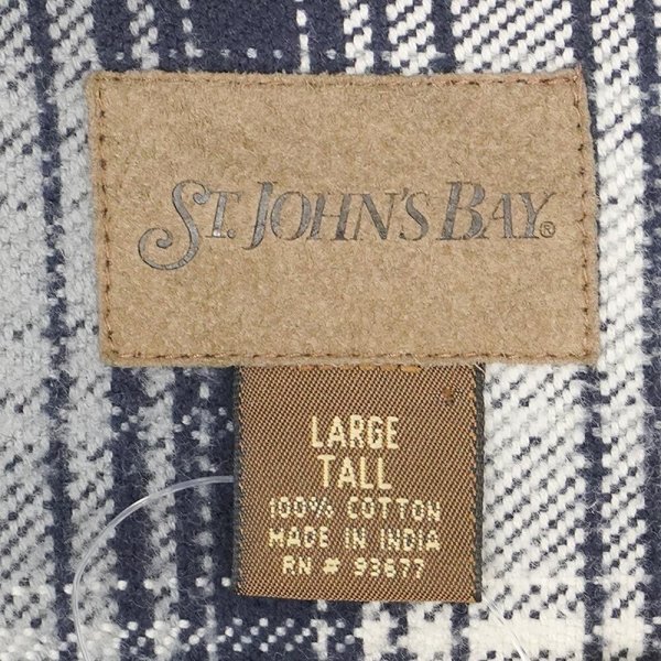 画像2: Late 90's ST JOHN'S BAY ヘビーネルシャツ "Navy Plaid" (2)