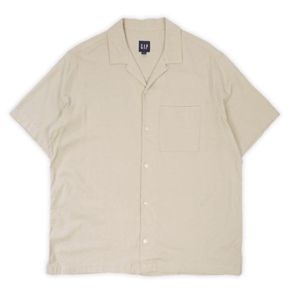 画像1: 00's GAP S/S オープンカラーシャツ "LINEN×RAYON" (1)