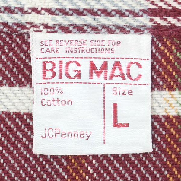 画像2: 70's BIG MAC ヘビーネルシャツ "単色タグ" (2)