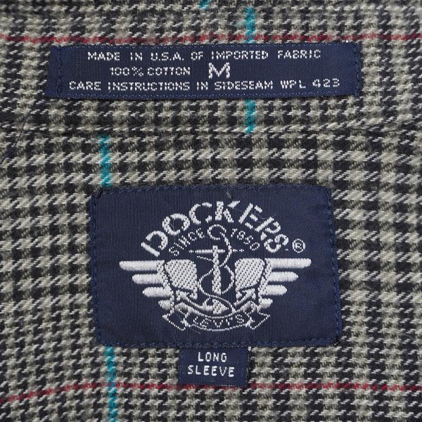 画像2: 90's DOCKERS フランネルシャツ "MADE IN USA / Black Plaid" (2)