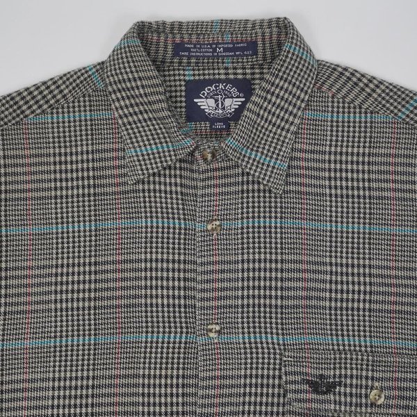 画像3: 90's DOCKERS フランネルシャツ "MADE IN USA / Black Plaid" (3)