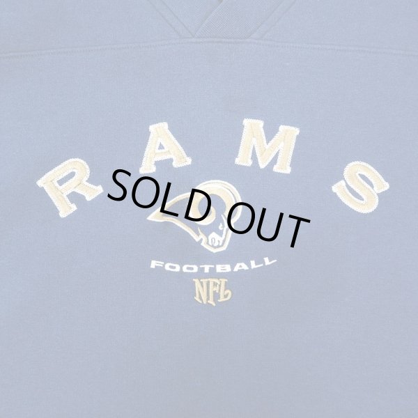 画像2: 90-00's Los Angels Rams Vネックスウェット (2)