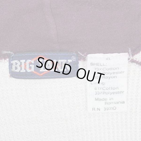 画像2: 80's BIG YANK 裏サーマル フルジップ スウェットパーカー "Burgundy / MADE IN ROMANIA" (2)