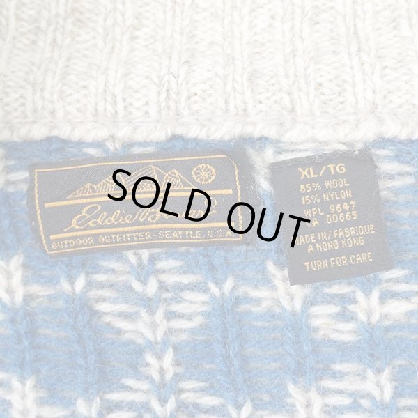 画像2: 90's Eddie Bauer ショールカラーカーディガン "黒タグ" (2)