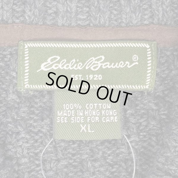 画像2: 00's Eddie Bauer コットン ジープニット “CHACOAL MIX” (2)