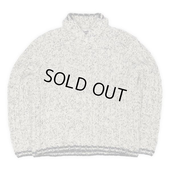 画像1: 90's POLO SPORT ショールカラーウールニット “HAND KNIT” (1)