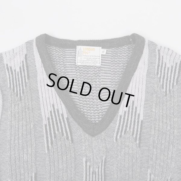 画像3: 90's LONDON FOG 総柄 ウールニットベスト “MADE IN USA” (3)