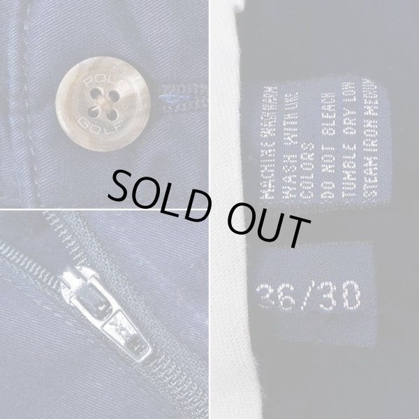 画像5: 90's Polo Ralph Lauren 2タック チノトラウザ― “Classic Golf Pant / NAVY” (5)