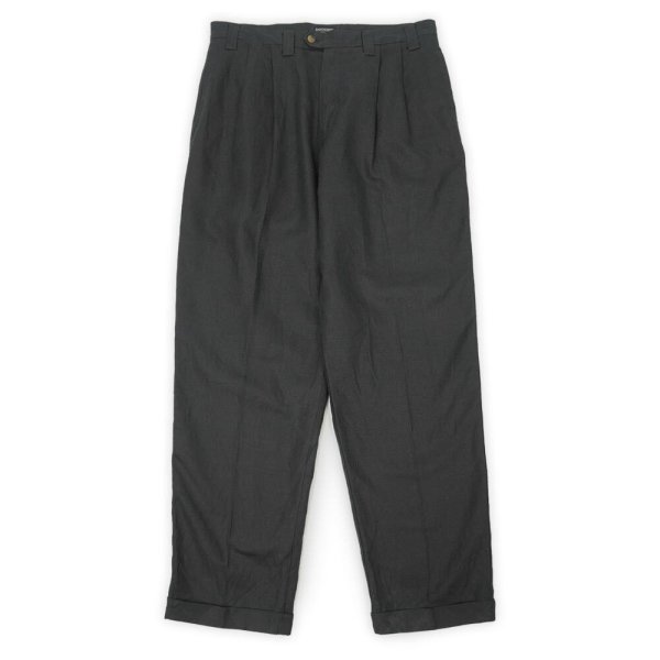 画像1: 90's DOCKERS 2タック コットンリネントラウザー "BLACK / W32 L32" (1)