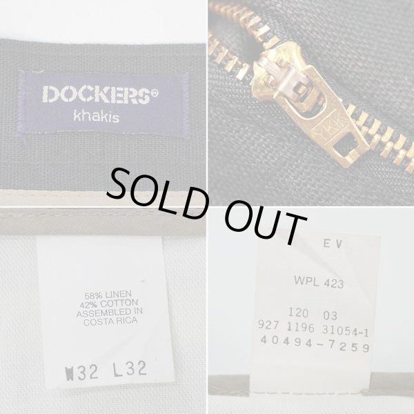 画像4: 90's DOCKERS 2タック コットンリネントラウザー "BLACK / W32 L32" (4)