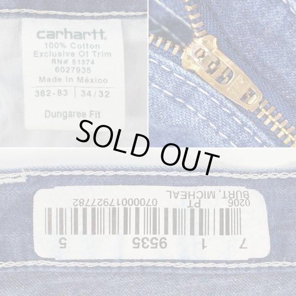 画像4: 00's Carhartt デニムペインターパンツ "W34 L32" (4)