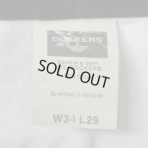 画像3: 00's DOCKERS 2タック チノトラウザー "BLACK / W34 L29" (3)