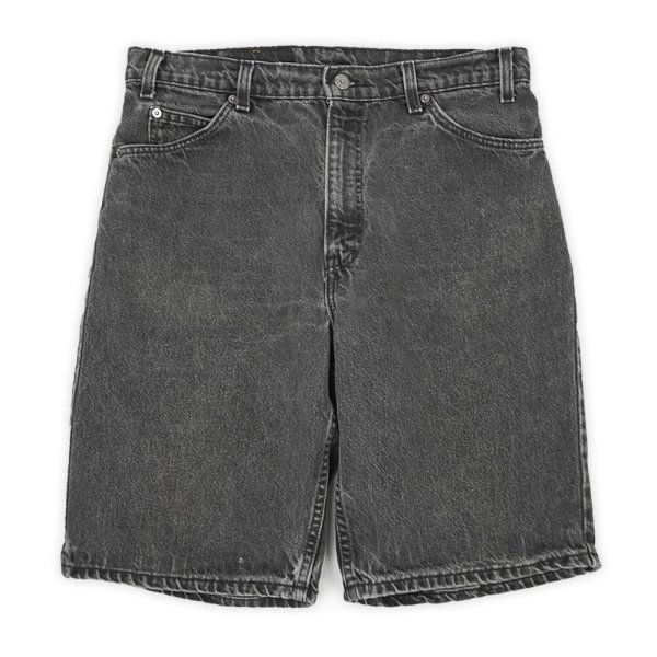 画像1: 90's Levi's 550 ブラックデニムショーツ "MADE IN USA / W34 L00" (1)