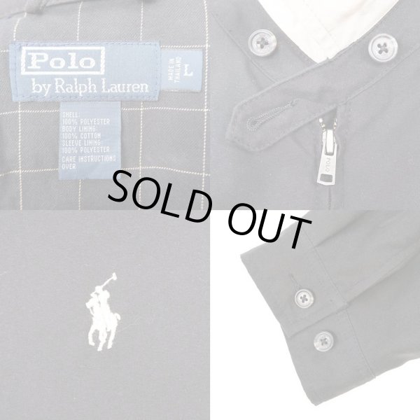 画像3: 00's Polo Ralph Lauren チンスト付き スウィングトップ "BLACK" (3)