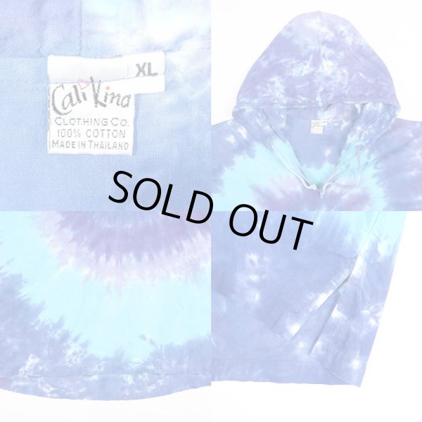 画像3: 90's Calli kind タイダイ プルオーバーフーディー (3)
