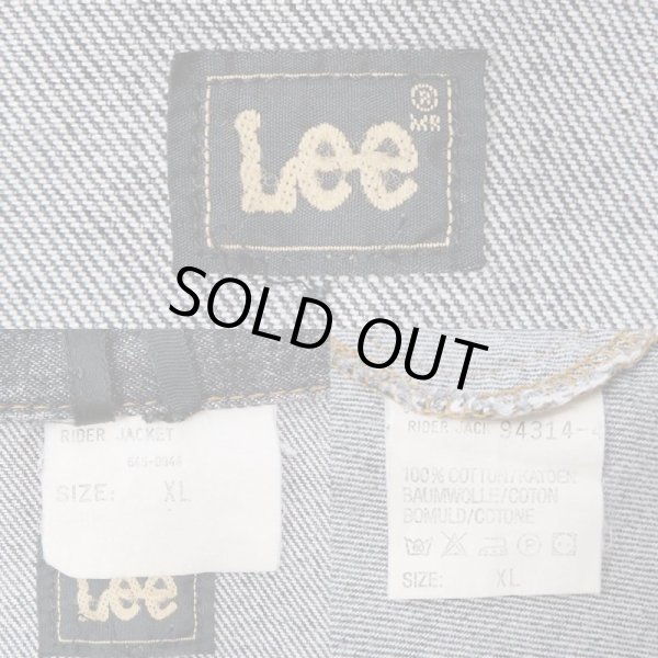 画像3: 90's Lee 101J型 先染めブラックデニムジャケット (3)