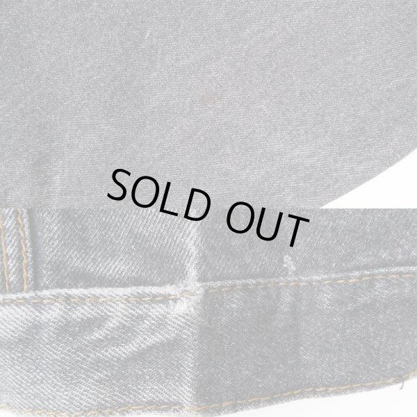 画像5: 90's Lee 101J型 先染めブラックデニムジャケット (5)