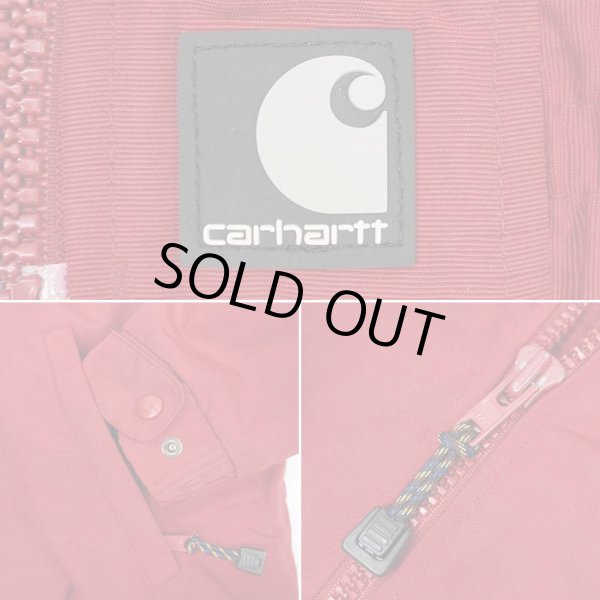 画像3: 00's Carhartt フリースライナー ナイロンジャケット "RED" (3)