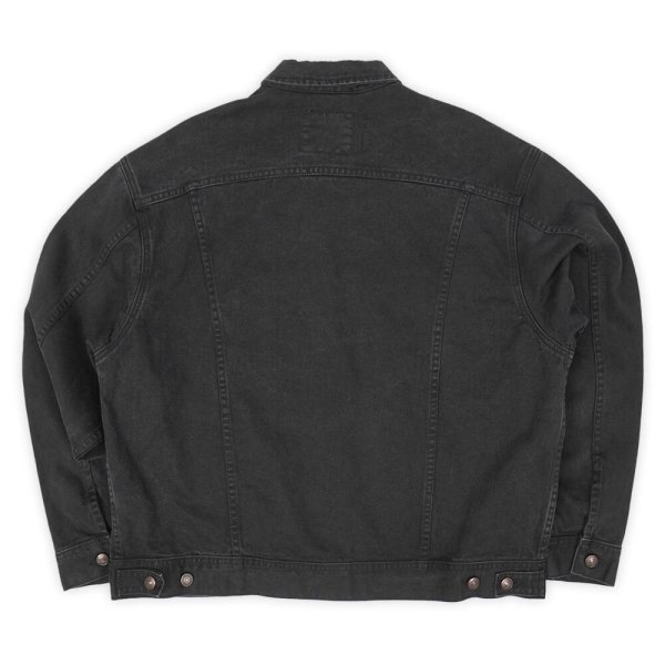 画像2: 00's Lee 71075 ブラックデニムジャケット (2)