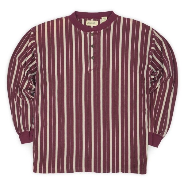 画像1: 90's ST JOHN'S BAY マルチストライプ柄 ヘンリーネックカットソー (1)