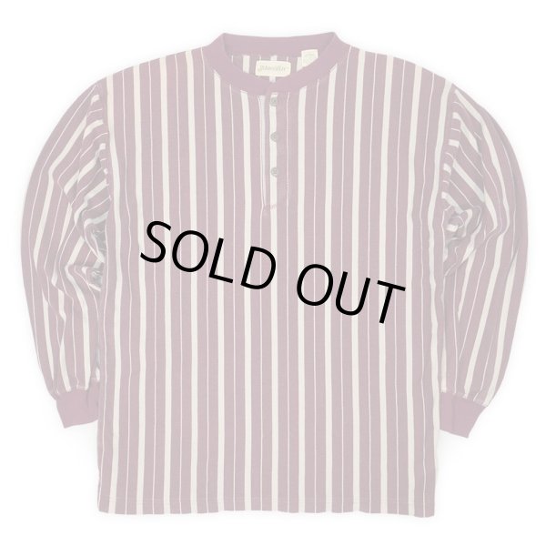 画像1: 90's ST JOHN'S BAY マルチストライプ柄 ヘンリーネックカットソー (1)