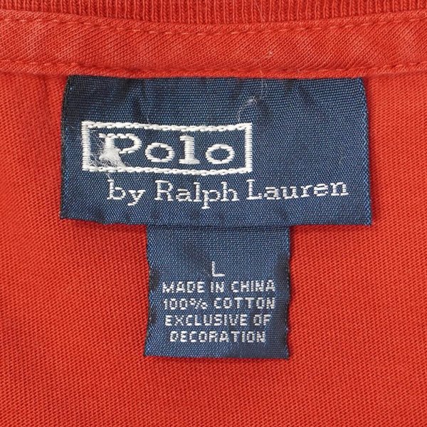 画像2: 90-00's Polo Ralph Lauren ポケットTシャツ "RED" (2)
