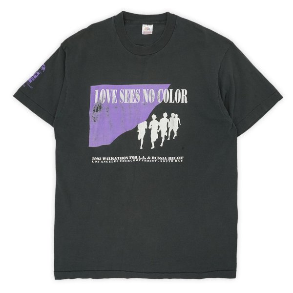 画像1: 90's LOVE SEES NO COLOR プリントTシャツ "MADE IN USA" (1)