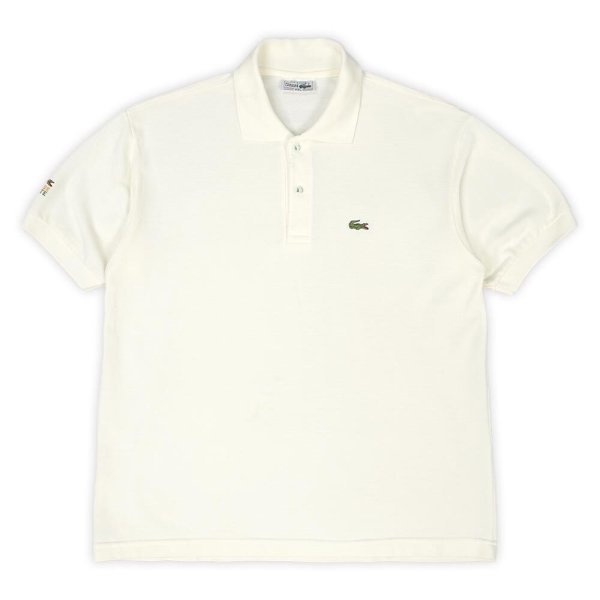 画像1: 80's LACOSTE ポロシャツ "MADE IN FRANCE / WHITE" (1)