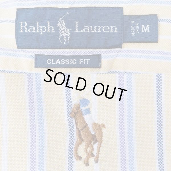 画像3: 90's Polo Ralph Lauren S/S ボタンダウンシャツ “マルチストライプ柄 / CLASSIC FIT” (3)
