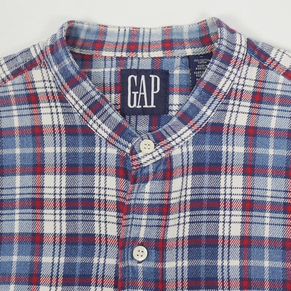 画像3: 90's OLD GAP ラウンドカラー ヘビーネルシャツ (3)