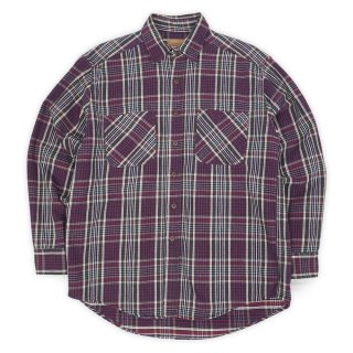 90's ST JOHN'S BAY ブロックチェック柄 ヘビーネルシャツ