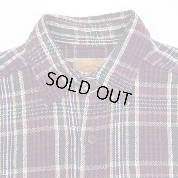 画像3: 90's ST JOHN'S BAY ヘビーネルシャツ "Burgundy×Navy Plaid" (3)