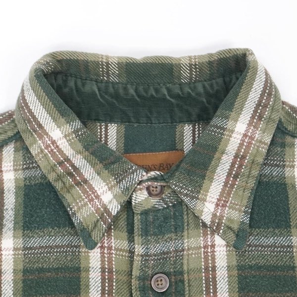 画像3: Late 90's ST JOHN'S BAY ヘビーネルシャツ "Green Plaid" (3)
