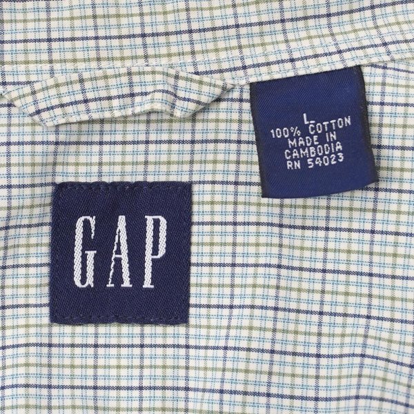 画像2: 00's OLD GAP S/S レギュラーカラーシャツ (2)