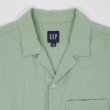 画像3: 00's GAP S/S シアサッカー オープンカラーシャツ (3)