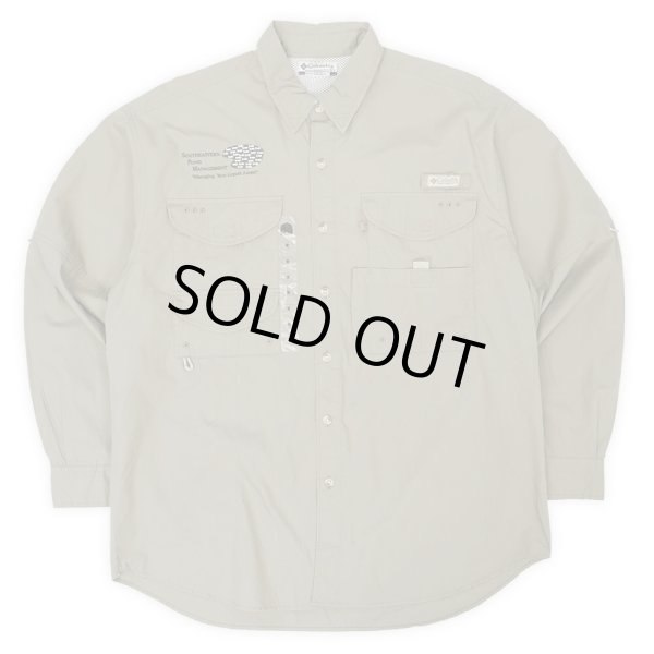 画像1: 00's Columbia PFG コットンフィッシングシャツ "DEADSTOCK / KHAKI" (1)