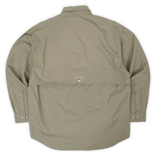 画像2: 00's Columbia PFG コットンフィッシングシャツ "DEADSTOCK / KHAKI" (2)