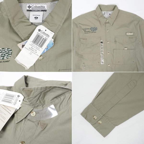 画像3: 00's Columbia PFG コットンフィッシングシャツ "DEADSTOCK / KHAKI" (3)