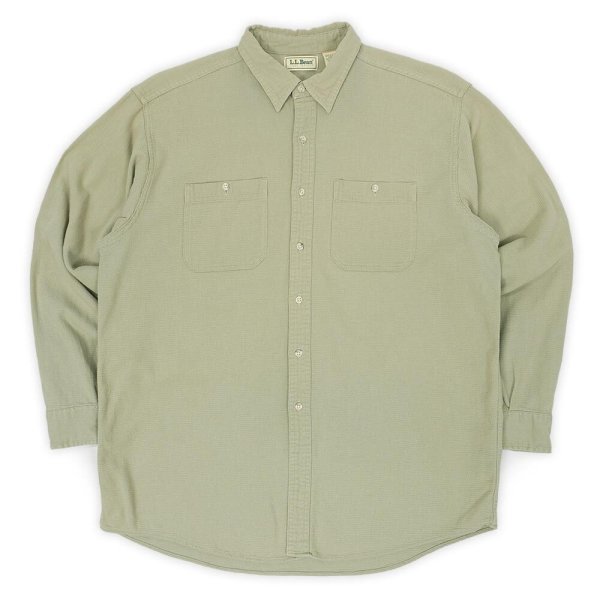 画像1: 90's L.L.Bean レギュラーカラーシャツ "MADE IN USA / COOL WEAVE" (1)