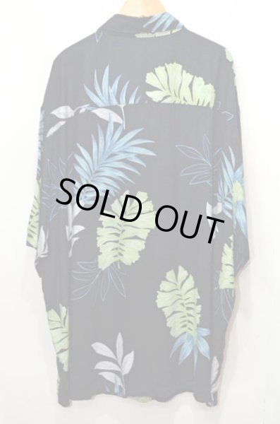 画像2: 90's Puritan S/S レーヨン ハワイアンシャツ “BLACKベース” (2)