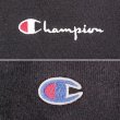 画像3: 90's Champion スクリプトロゴ刺繍 前Vスウェット “BLACK / MADE IN USA” (3)